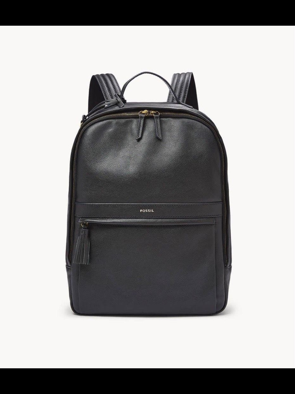 Fossil Sherri Black Leather Backpack